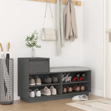 Vidaxx Schuhschrank 110x34x61 cm massives Kiefernholz grau