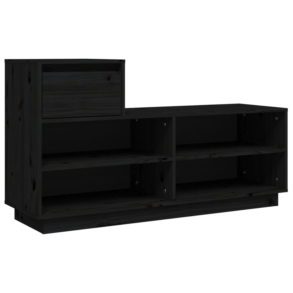 Vidaxx Schuhschrank 110x34x61 cm massives Kiefernholz schwarz