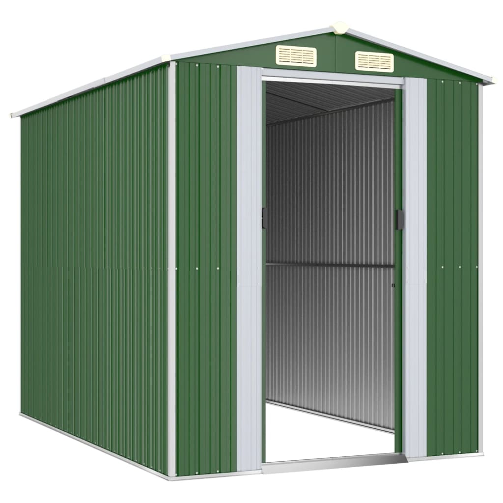 Vidaxl Garden shed 192x274x223 cm Galvanized steel green