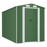 Vidaxl jardin hangar 192x357x223 cm en acier galvanisé vert