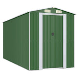 Vidaxl Garden shed 192x440x223 cm Galvanized steel green