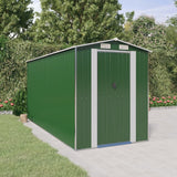 Vidaxl Garden shed 192x440x223 cm Galvanized steel green