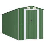 VidaXL Tuinschuur 192x523x223 cm gegalvaniseerd staal groen