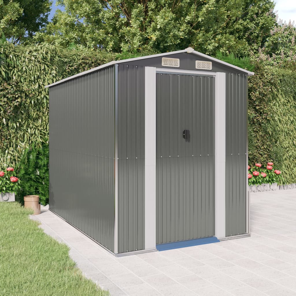 Vidaxl Gaart Shed 192x274x22 CM Galvaniséiert Stol Luft