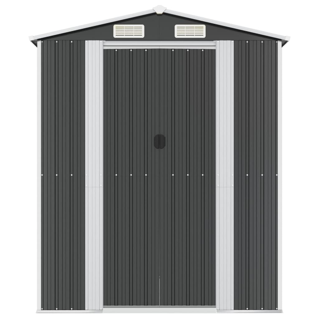 Vidaxl hangar de jardin 192x191x223 cm anthracite en acier galvanisé -colore