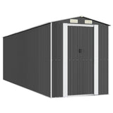 Vidaxl Garden Shed 192x606x223 cm galvanizovaný ocelový antracity -