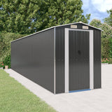 Vidaxl Garden Shed 192x772x223 cm Antracite in acciaio zincato