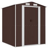 Vidaxl Garden Shed 192x191x223 cm galwanizowany stalowy ciemnobrązowy