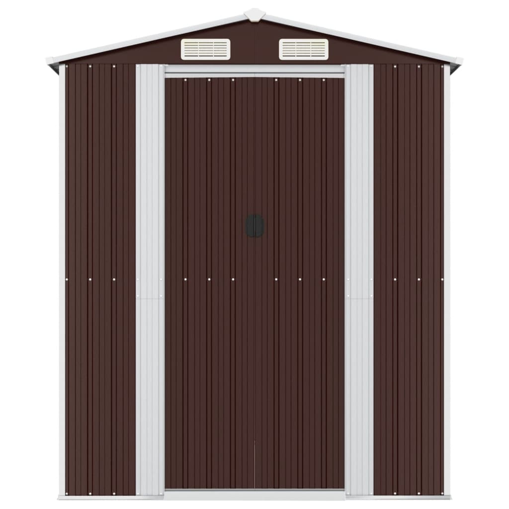 Vidaxl Garden Shed 192x191x223 cm galwanizowany stalowy ciemnobrązowy