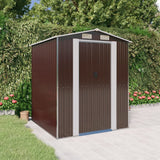 Vidaxl Garden Shed 192x191x223 cm galwanizowany stalowy ciemnobrązowy