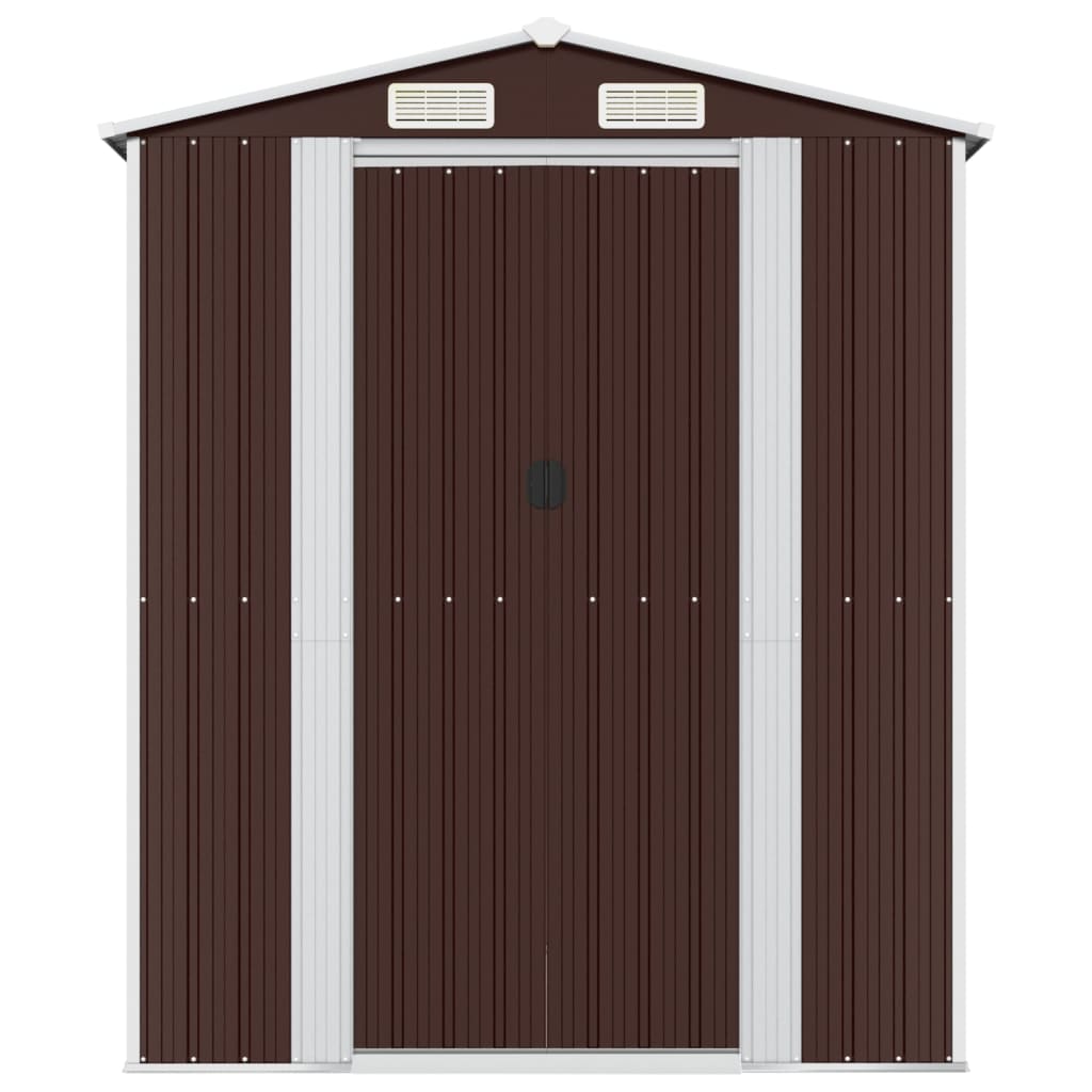 Vidaxl Garden Shed 192x274x223 cm verzinkter Stahl dunkelbraun