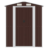 Vidaxl jardin hangar 192x274x223 cm en acier galvanisé brun foncé