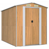 Vidaxl Garden Shed 192x274x223 cm ocynkowana stalowa jasnobrązowa