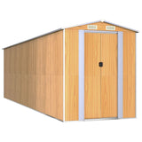 Vidaxl Garden Shed 192x689x223 cm galwanizowany stal jasnobrązowy