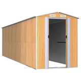 Vidaxl Garden Shed 192x689x223 cm galvanisert stål lysebrun