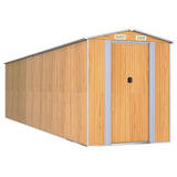 Vidaxl Garden Shed 192x772x223 cm verzinktes Stahlhellbraun