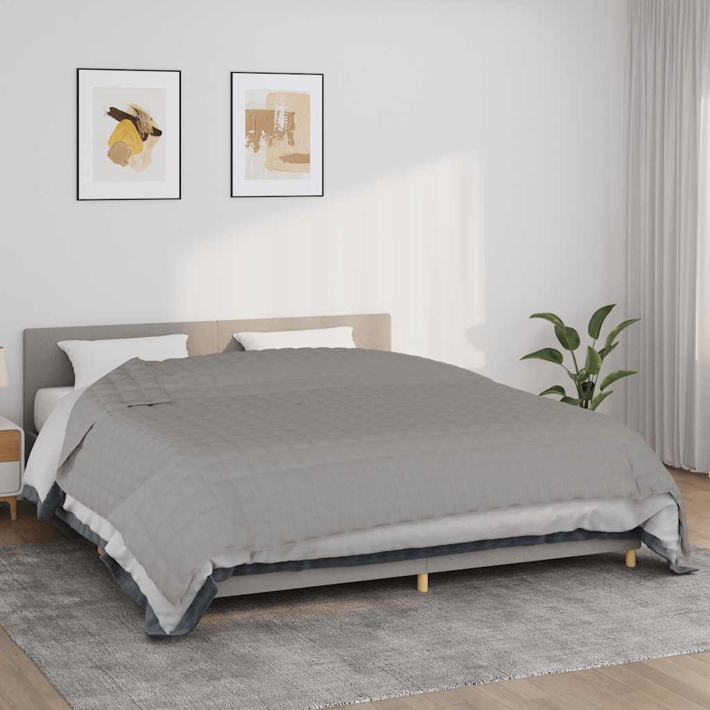 Vidaxx Gewichtsdecke 235x290 cm 15 kg Stoff grau