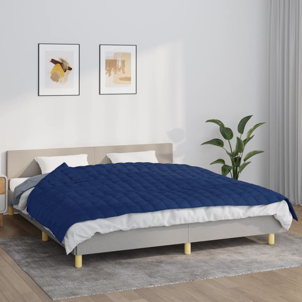 Vidaxl schwache Decke 155x220 cm 7 kg Stoff blau