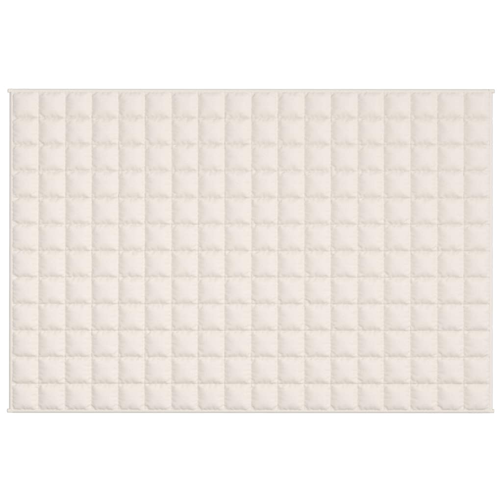 Vidaxx Gewichtsdecke 120x180 cm 9 kg Stoff hellcreme