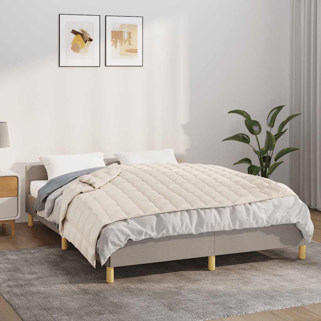 Vidaxx Gewichtsdecke 138x200 cm 6 kg Stoff hellcreme