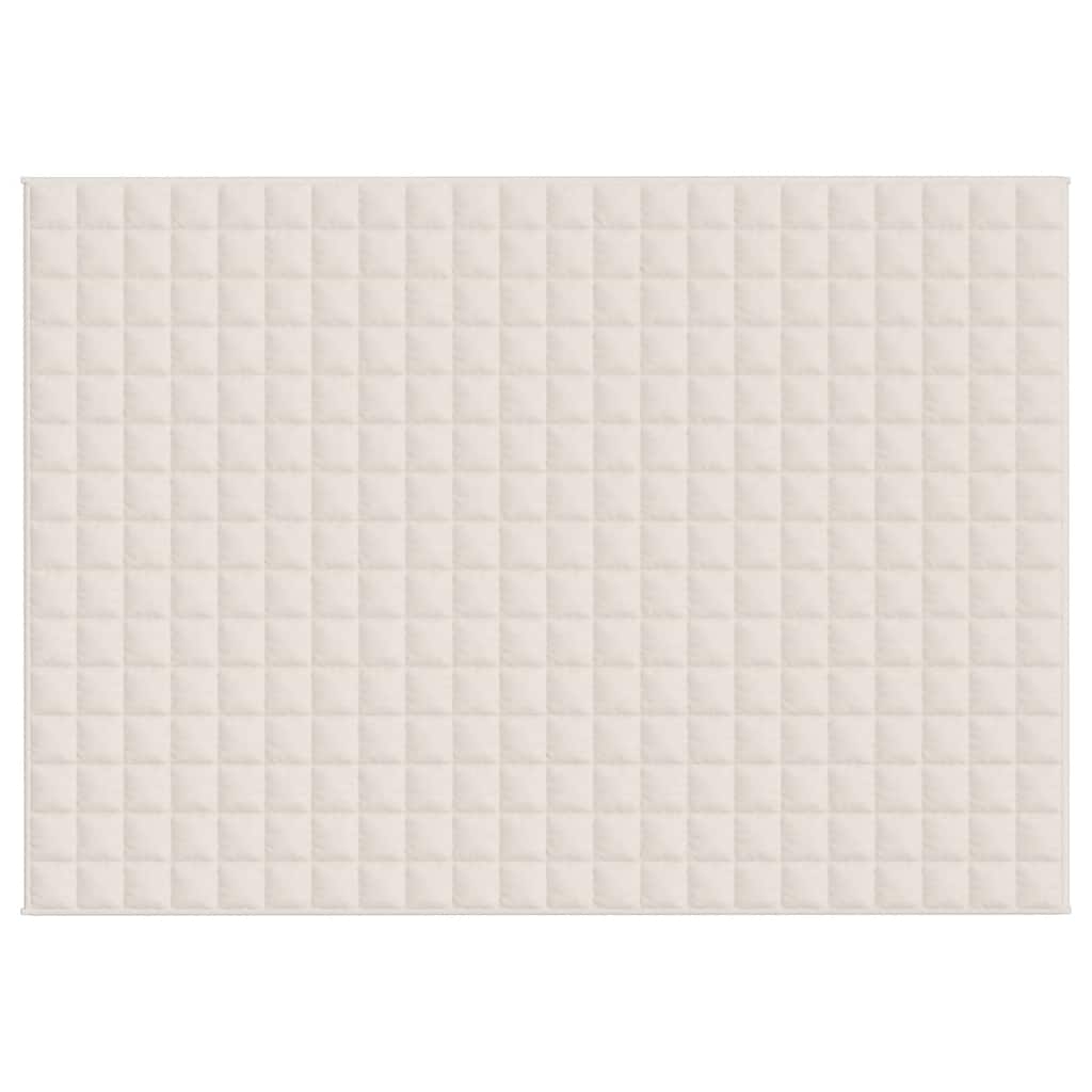 Vidaxx Gewichtsdecke 155x220 cm 7 kg Stoff hellcreme