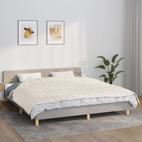 Vidaxx Gewichtsdecke 155x220 cm 11 kg Stoff hellcreme