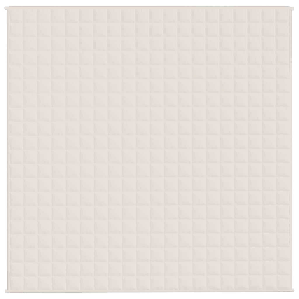 Vidaxx Gewichtsdecke 200x200 cm 9 kg Stoff hellcreme