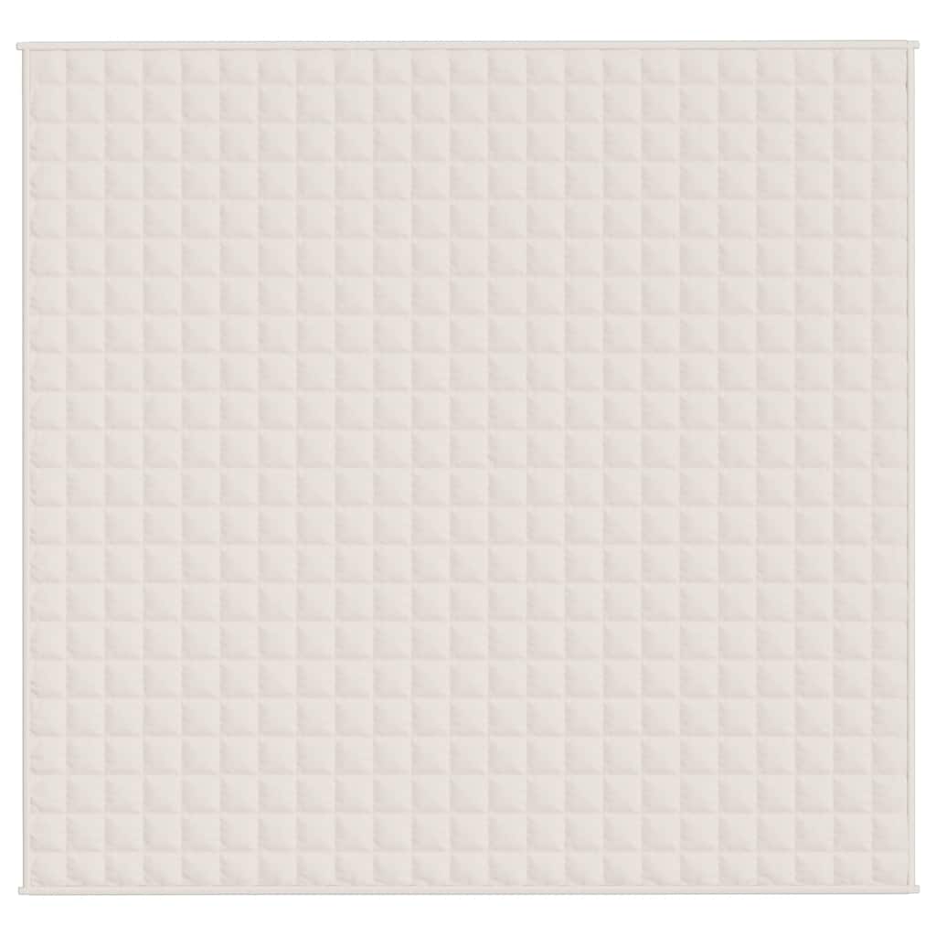 Vidaxx Gewichtsdecke 220x235 cm 15 kg Stoff hellcreme