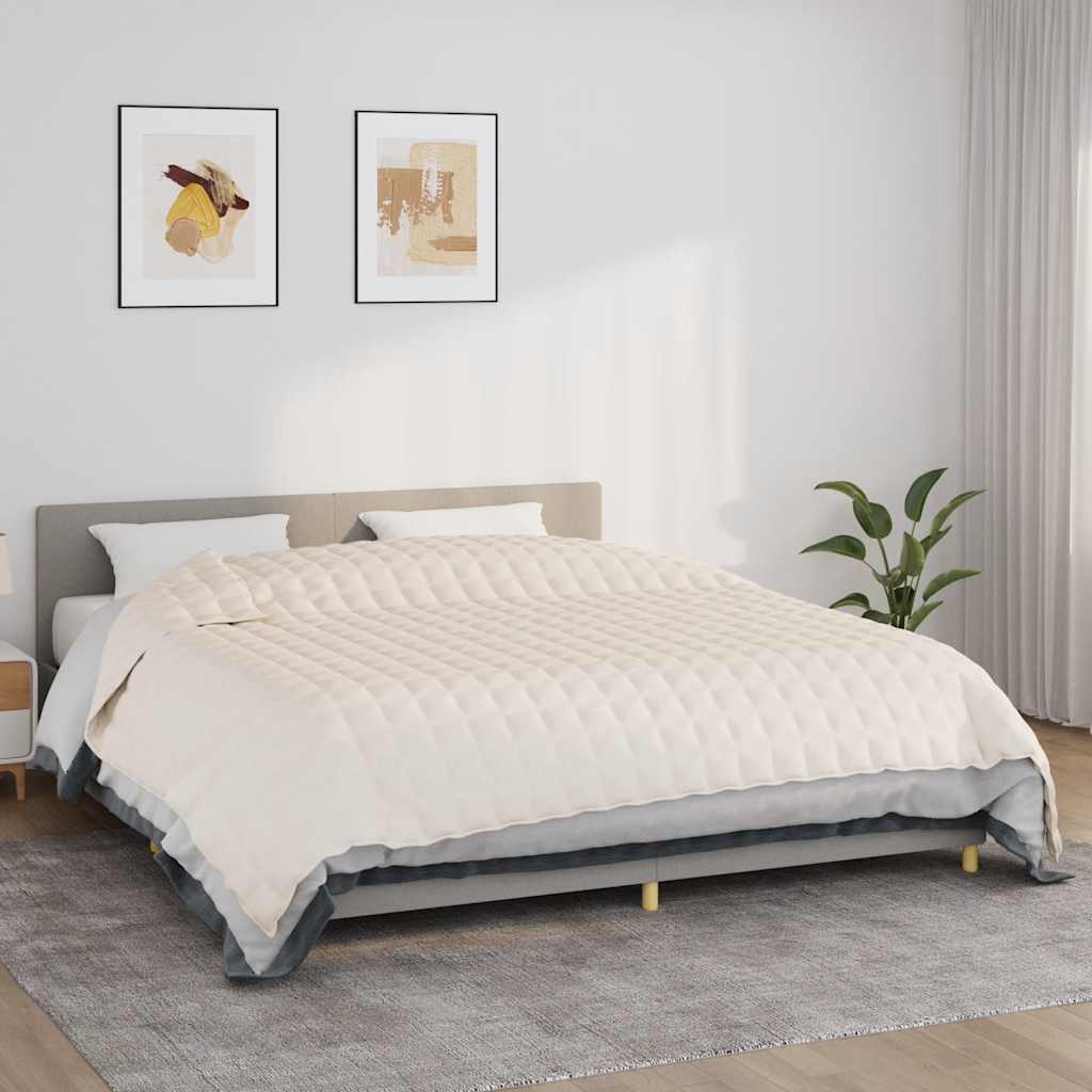 Vidaxx Gewichtsdecke 220x260 cm 11 kg Stoff hellcreme