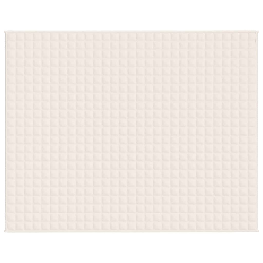 Vidaxx Gewichtsdecke 235x290 cm 11 kg Stoff hellcreme