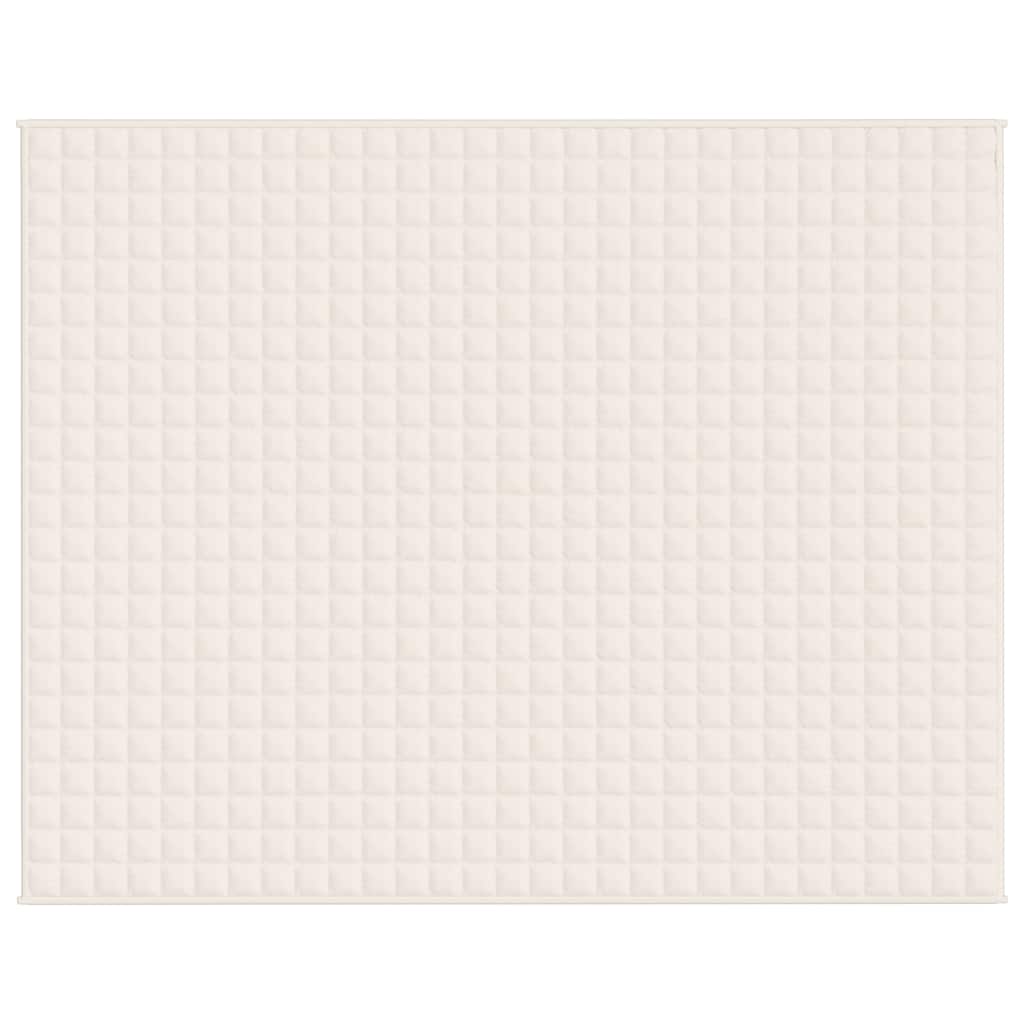 Vidaxx Gewichtsdecke 235x290 cm 15 kg Stoff hellcreme