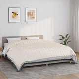 Vidaxx Gewichtsdecke 235x290 cm 15 kg Stoff hellcreme