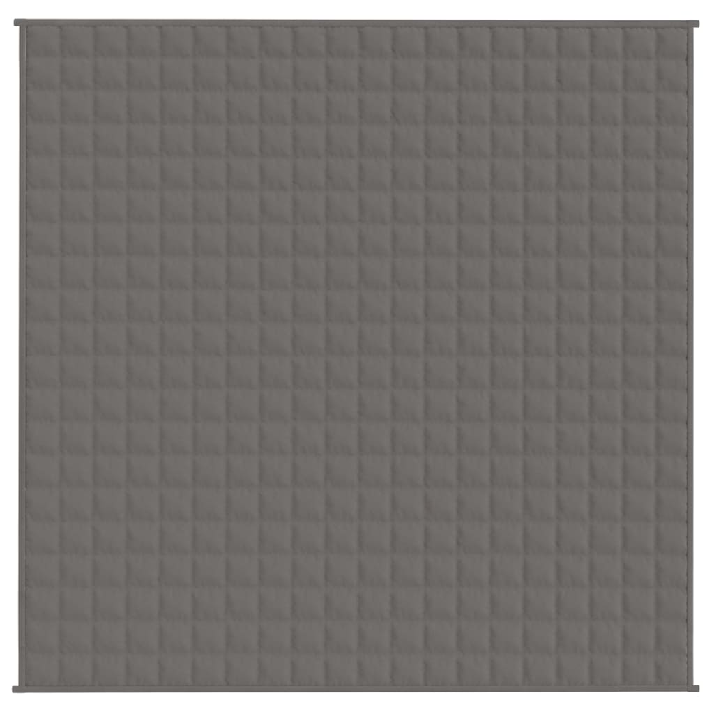 Vidaxx Gewichtsdecke 200x200 cm 13 kg Stoff grau
