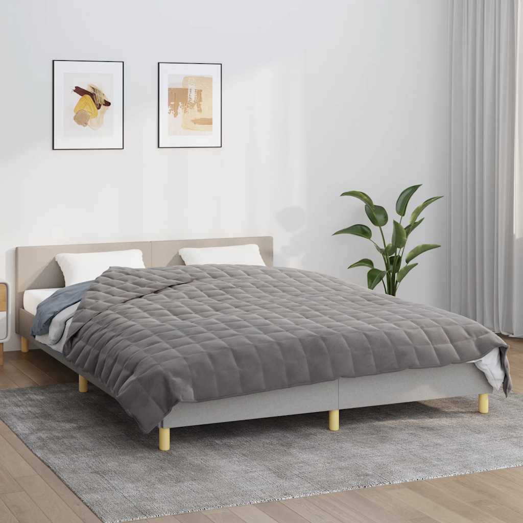 Vidaxx Gewichtsdecke 200x200 cm 13 kg Stoff grau