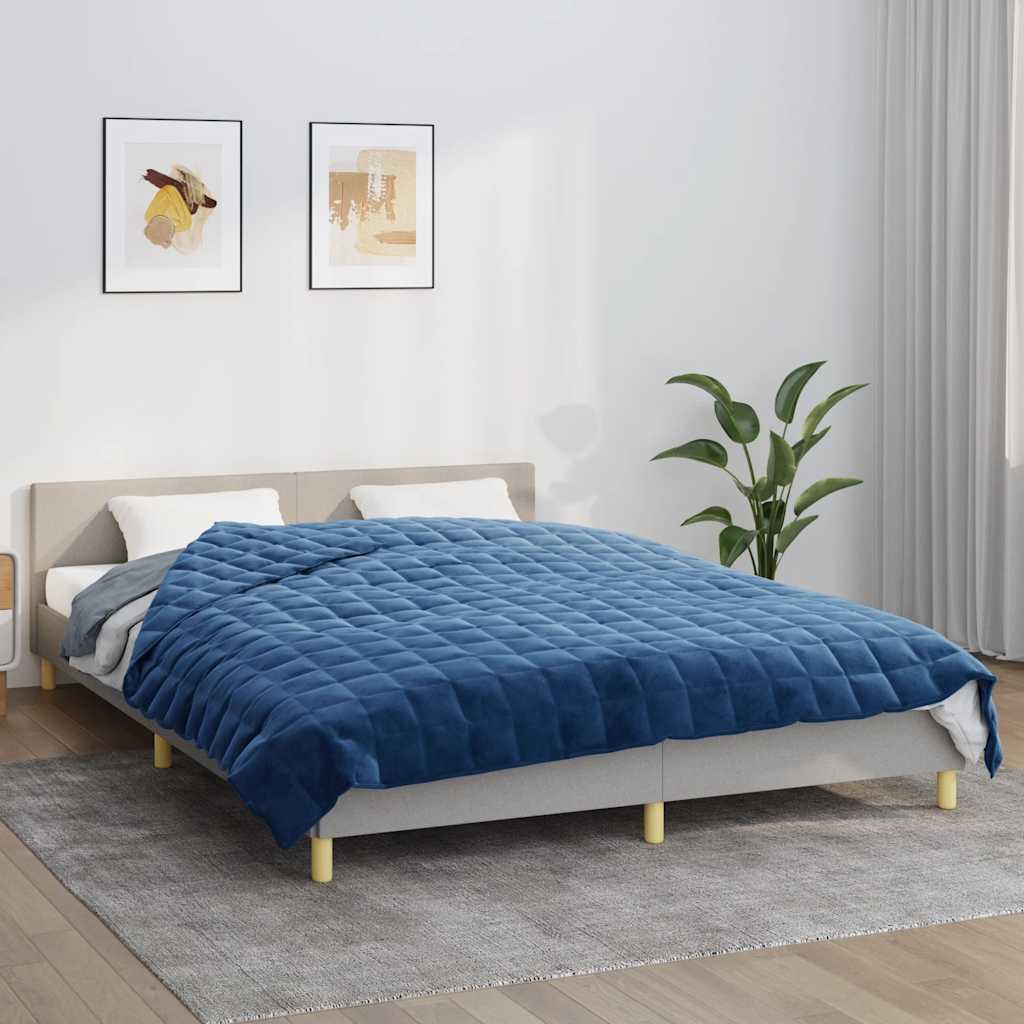 Vidaxx Gewichtsdecke 200x225 cm 13 kg Stoff blau