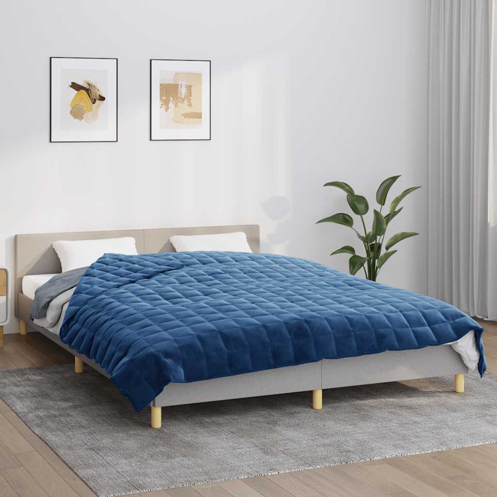 Vidaxx Gewichtsdecke 220x235 cm 11 kg Stoff blau