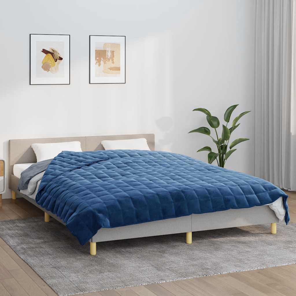 Vidaxx Gewichtsdecke 220x235 cm 15 kg Stoff blau