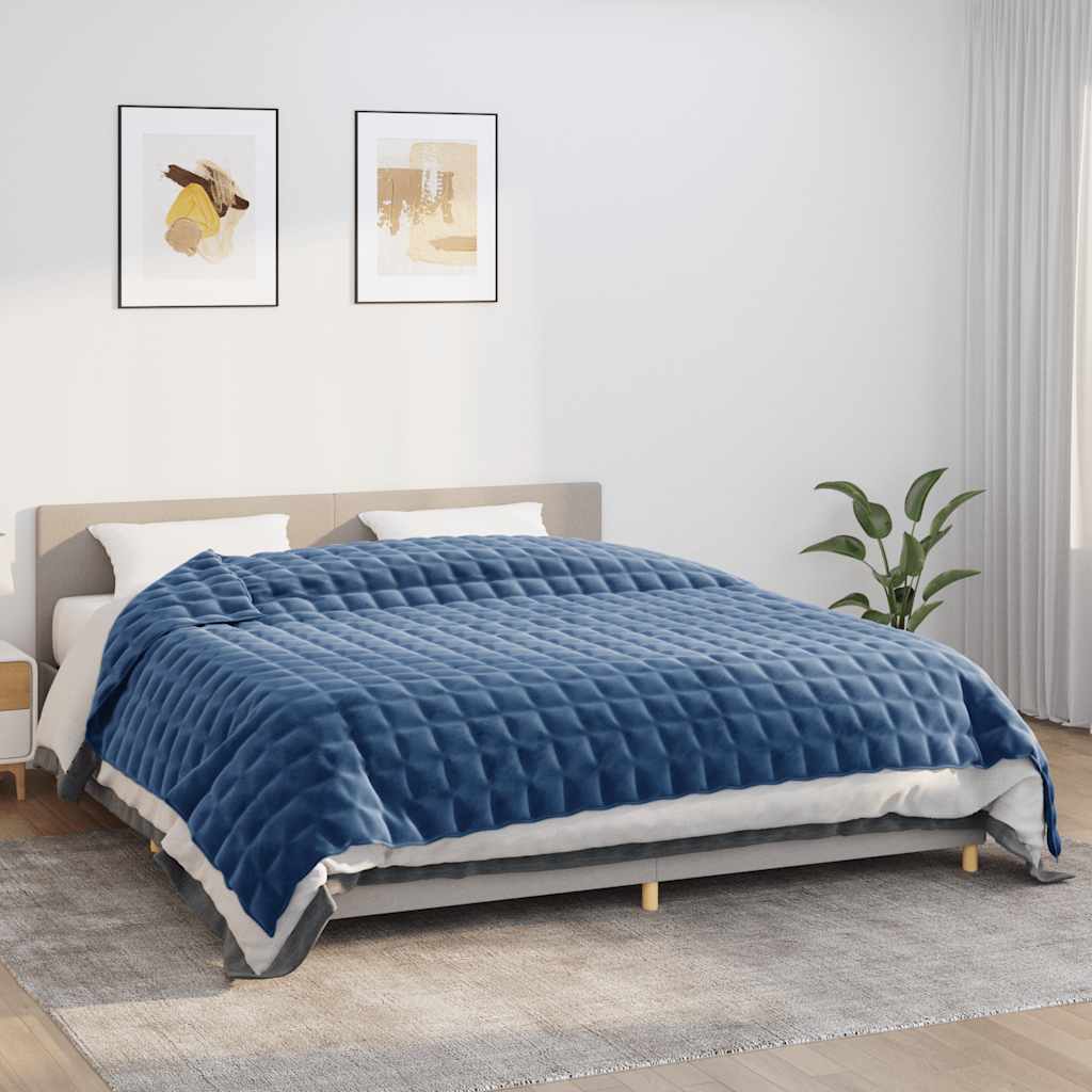 Vidaxx Gewichtsdecke 220x260 cm 11 kg Stoff blau