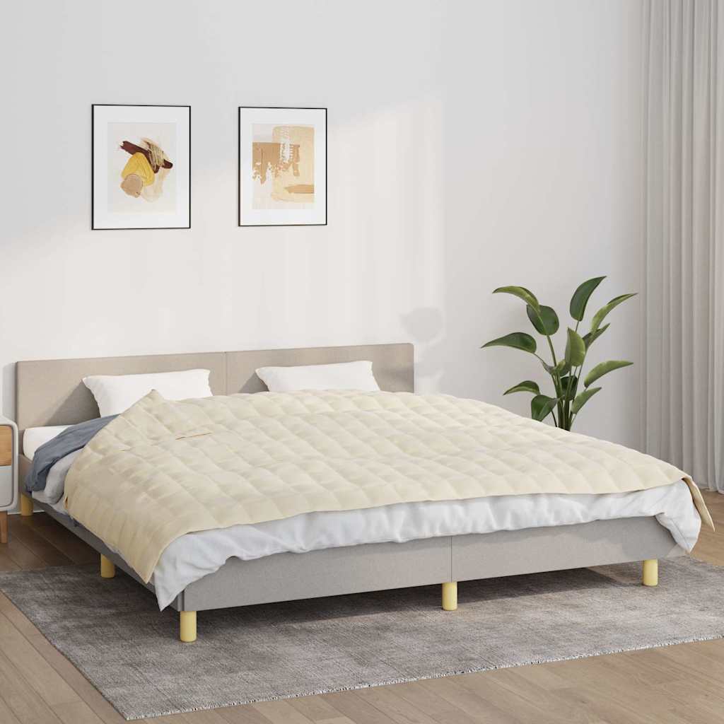 Vidaxx Gewichtsdecke 155x220 cm 7 kg Stoff hellcreme
