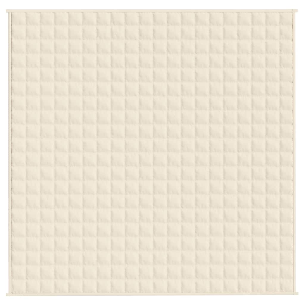 Vidaxx Gewichtsdecke 200x200 cm 9 kg Stoff hellcreme
