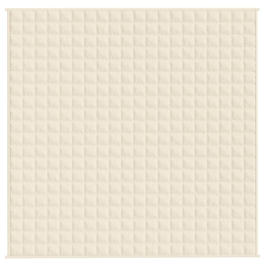 Vidaxx Gewichtsdecke 200x200 cm 13 kg Stoff hellcremefarben