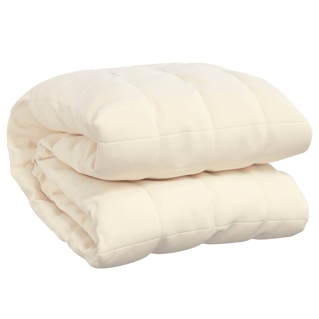 Vidaxx Gewichtsdecke 220x235 cm 11 kg Stoff hellcreme