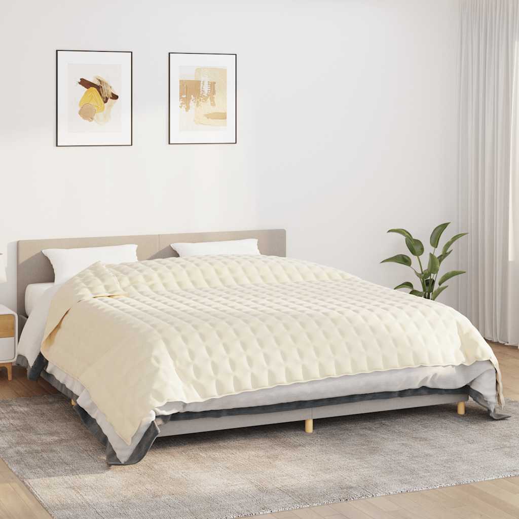 Vidaxx Gewichtsdecke 220x260 cm 11 kg Stoff hellcreme