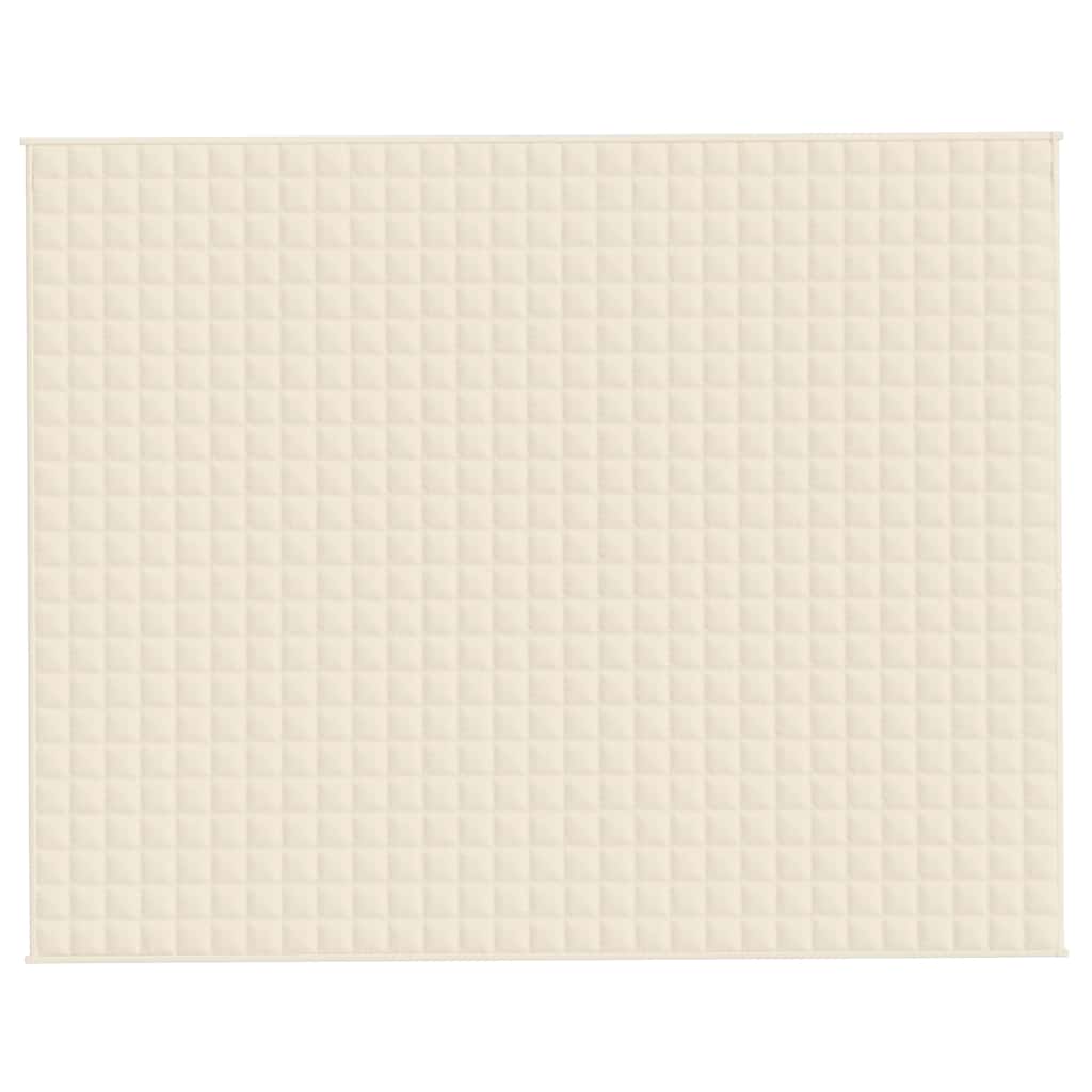 Vidaxx Gewichtsdecke 235x290 cm 15 kg Stoff hellcreme