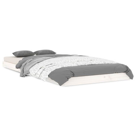 Vidaxl bedframe massief grenenhout wit 90x200 cm