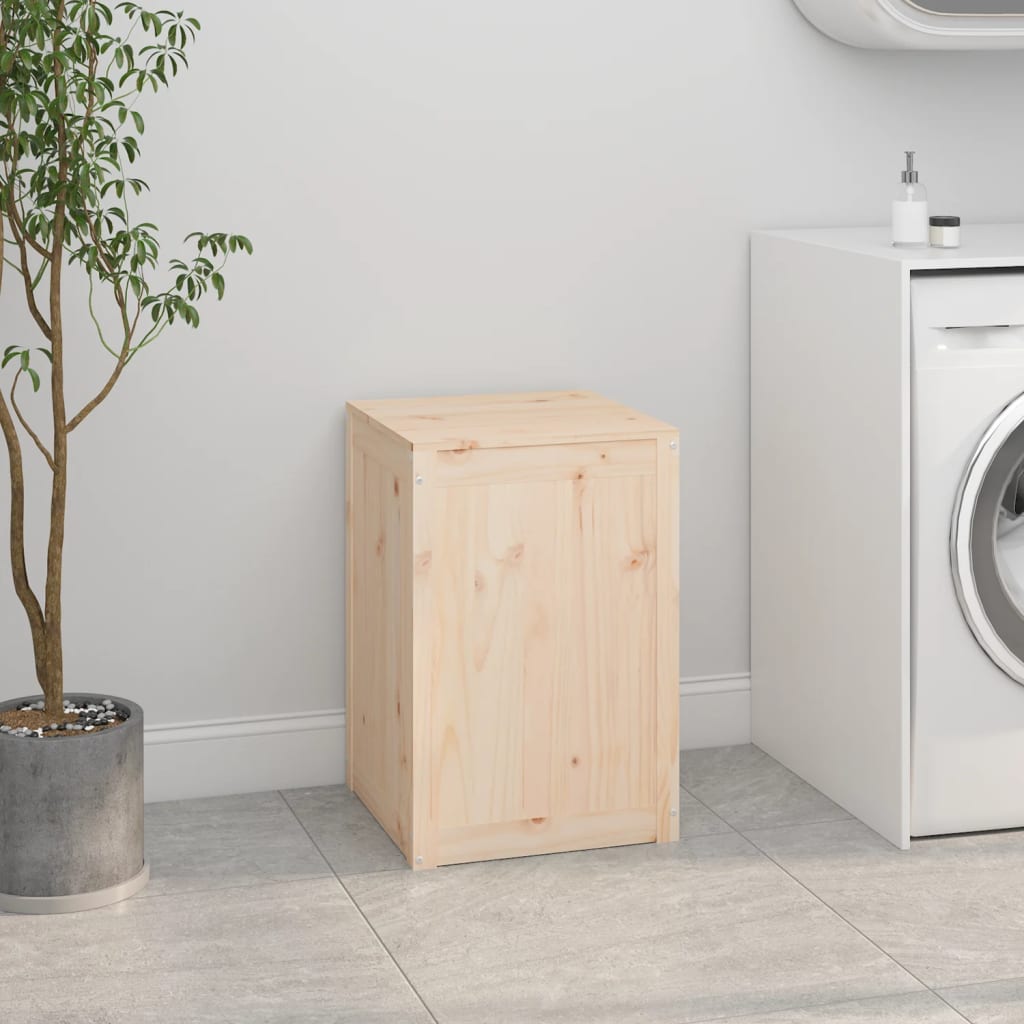 Vidaxx Wäschekorb 44x44x66 cm massives Kiefernholz
