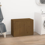 Vidaxx Wäschekorb 88,5x44x66 cm massives Kiefernholz honigbraun