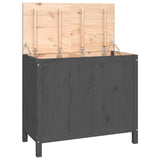Vidaxx Wäschekorb 88,5x44x76 cm massives Kiefernholz grau