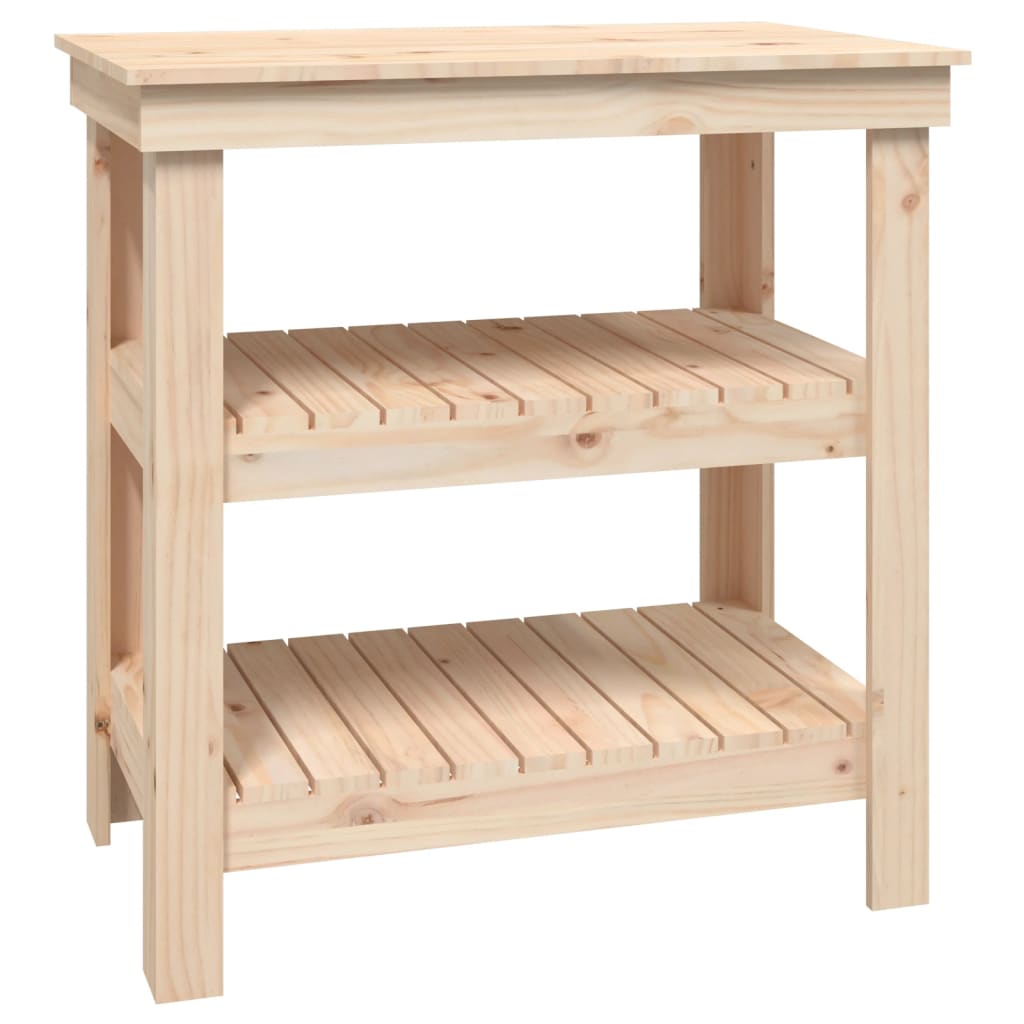 Vidaxl Workbench 78.5x50x80 cm Pine solide