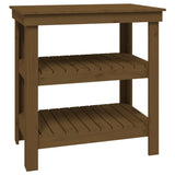Vidaxx Werkbank 78,5x50x80 cm massives Kiefernholz honigbraun